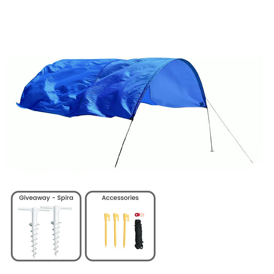 Zenpy Beach Shade, easy to carry, simple to open, and a beach canopy that can be assembled in three minutes