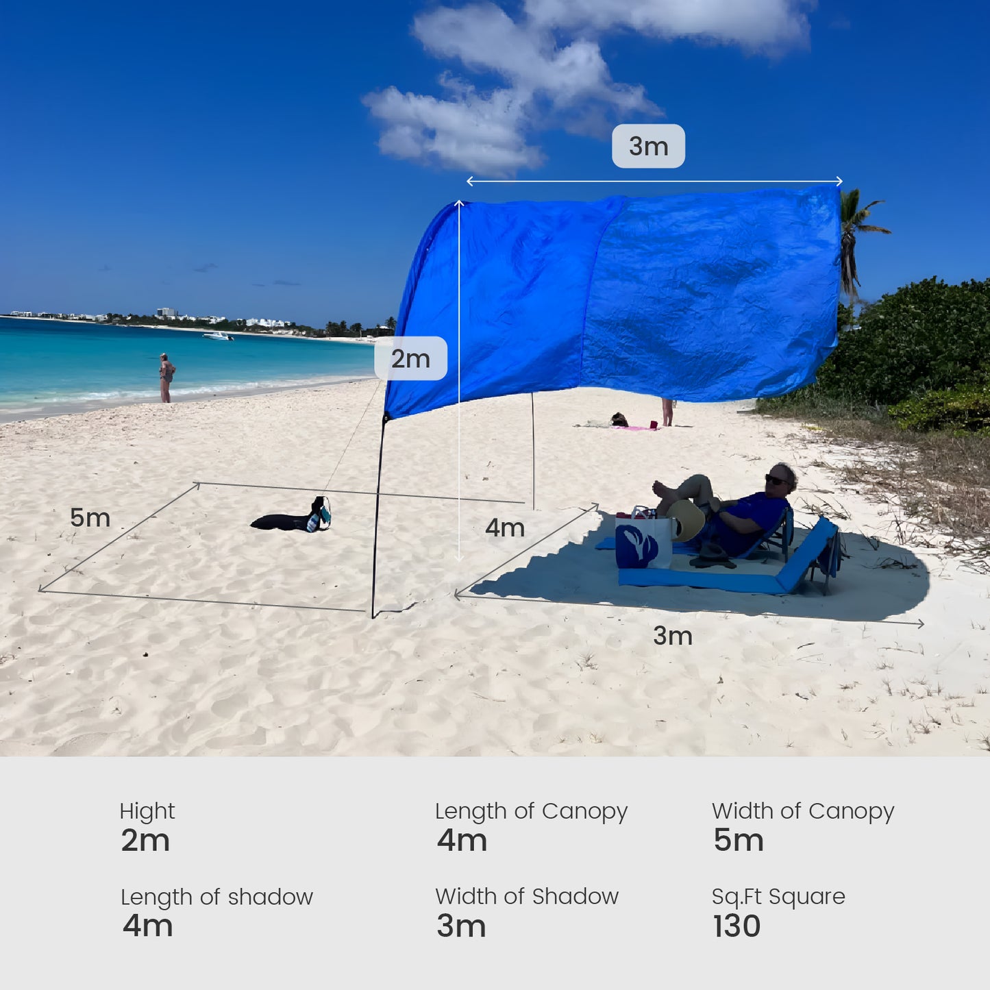 Zenpy Beach Shade, easy to carry, simple to open, and a beach canopy that can be assembled in three minutes